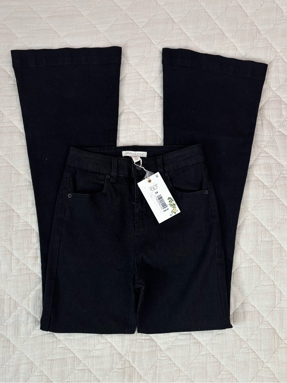 Chelsea & Violet Black High Rise Bootcut Women Jeans Sz 24 NWT -